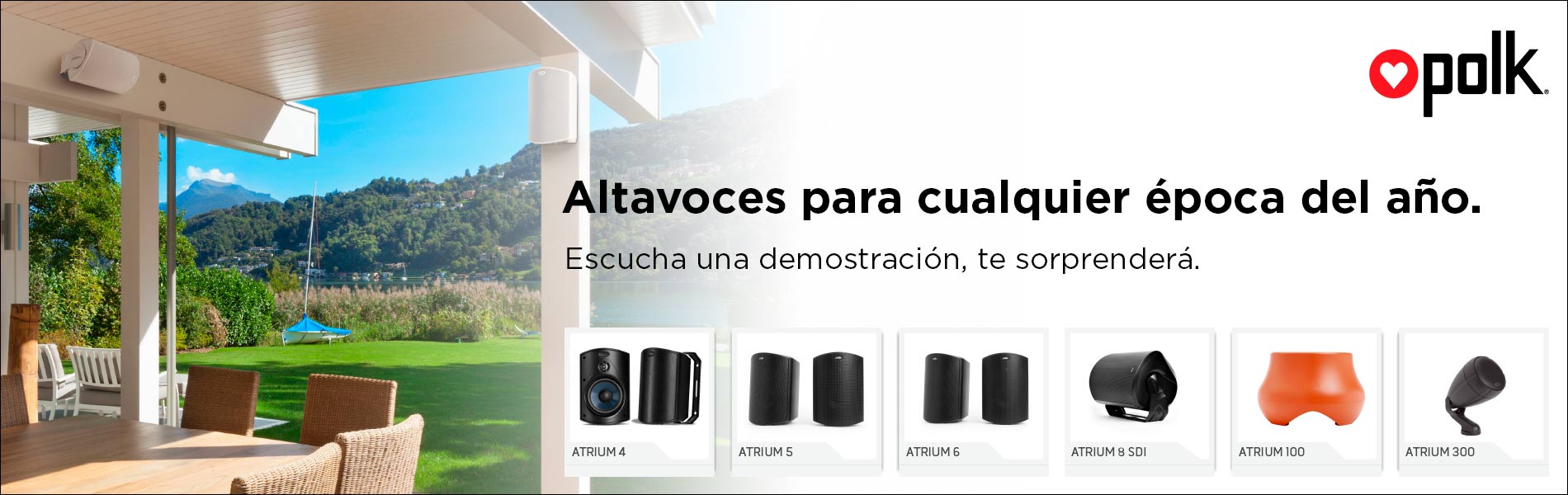 Solución altavoces para exteriores Polk