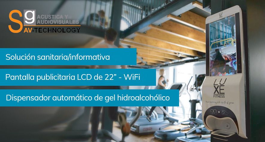 Dispensador automático de gel hidroalcohólico - SG-Av Technology